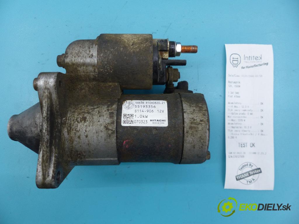 Fiat Albea 1.4 77 HP manual 57 kW 1368 cm3 4- štartér 55193356 (Štartéry)