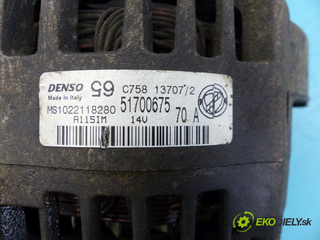 Fiat Albea 1.4 77 HP manual 57 kW 1368 cm3 4- Alternator 51700675 (Alternátory)