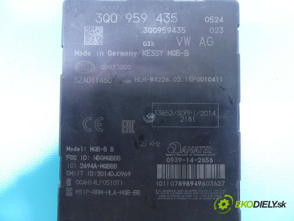 Vw Passat B8 2014 - 2.0 tdi 150 hp manual 110 kW 1968 cm3 5- modul řídící jednotka 3Q0959435 (Ostatní)