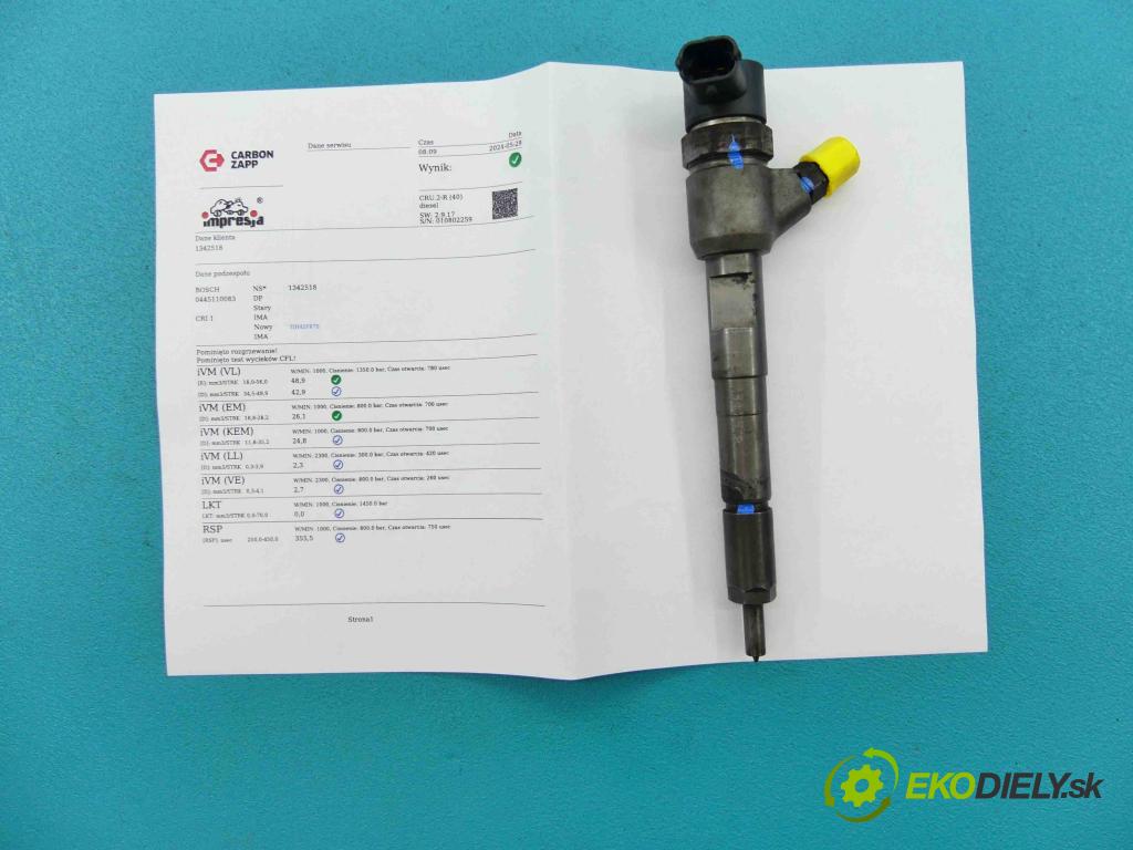 Fiat Idea 1,3.0 jtd 69KM manual 51 kW 1248 cm3 5- vstrek 0445110083 (Vstrekovače)