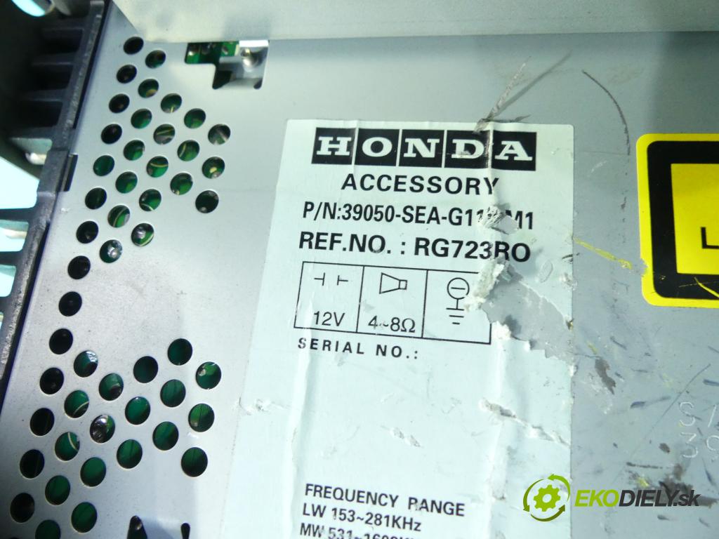 Honda Accord VII 2002-2008 2.0 16V 155 HP manual 114 kW 1998 cm3 4- Radio originál