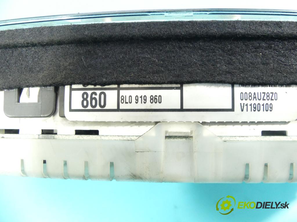 Audi A3 8L 1996-2003 1.9 tdi 90 HP manual 66 kW 1896 cm3 3- prístrojovka/ budíky 8L0919860 (Prístrojové dosky, displeje)