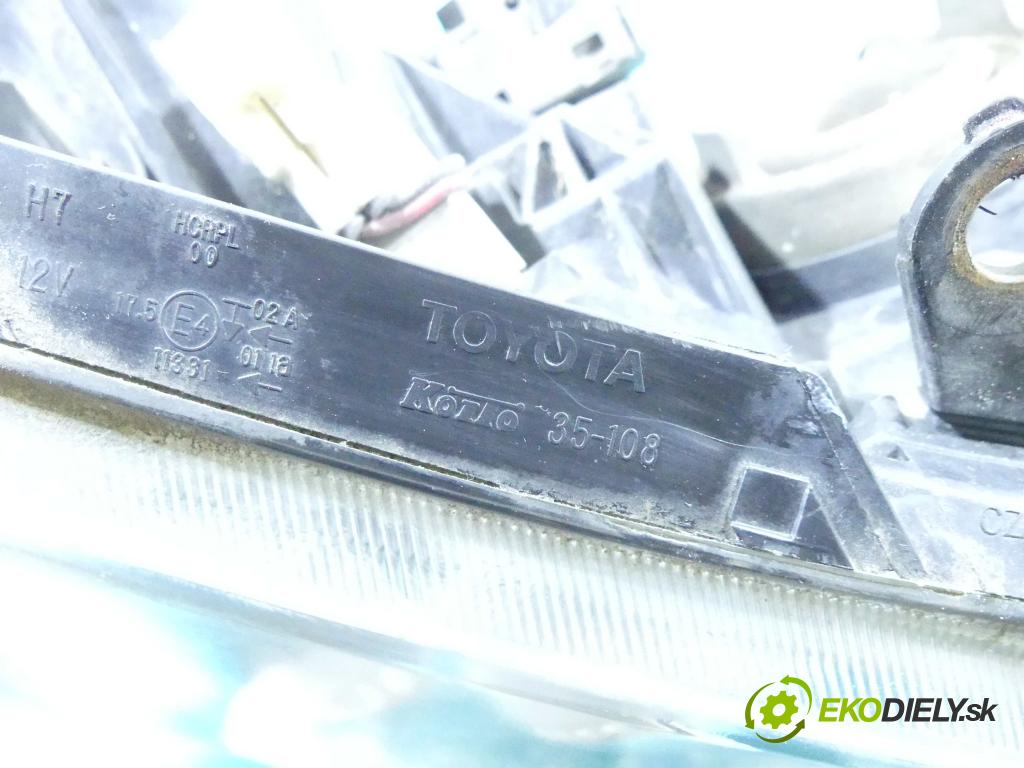 Toyota Avensis II T25 2003-2008 2.0 D4D 126 HP manual 93 kW 1998 cm3 5- Reflektor: pravý  (Pravé)