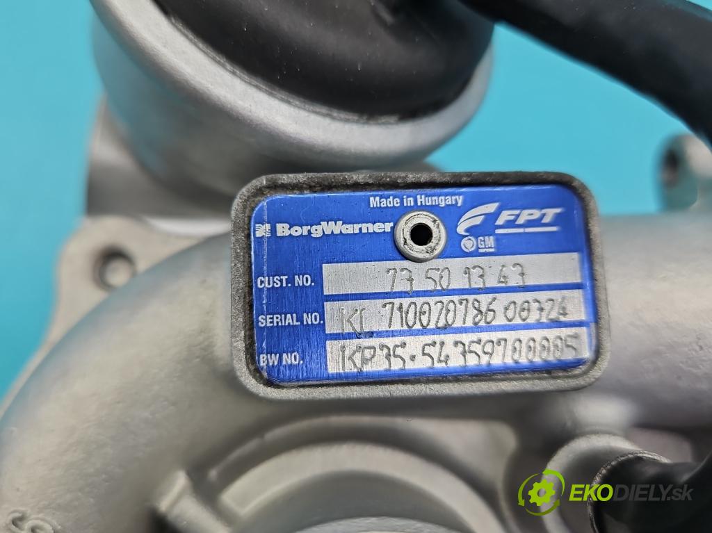 Fiat Idea 1,3.0 jtd 69KM manual 51 kW 1248 cm3 5- Turbodmychadlo repasováno 54359700005