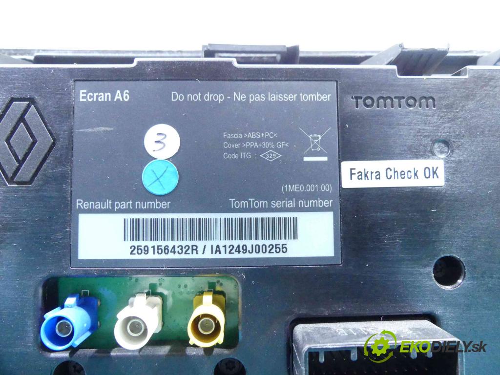 Renault Clio III 2005-2012 1,2.0 16V 75 HP manual 55 kW 1149 cm3 5- Zobrazit: 259156432R (Prístrojové dosky, displeje)