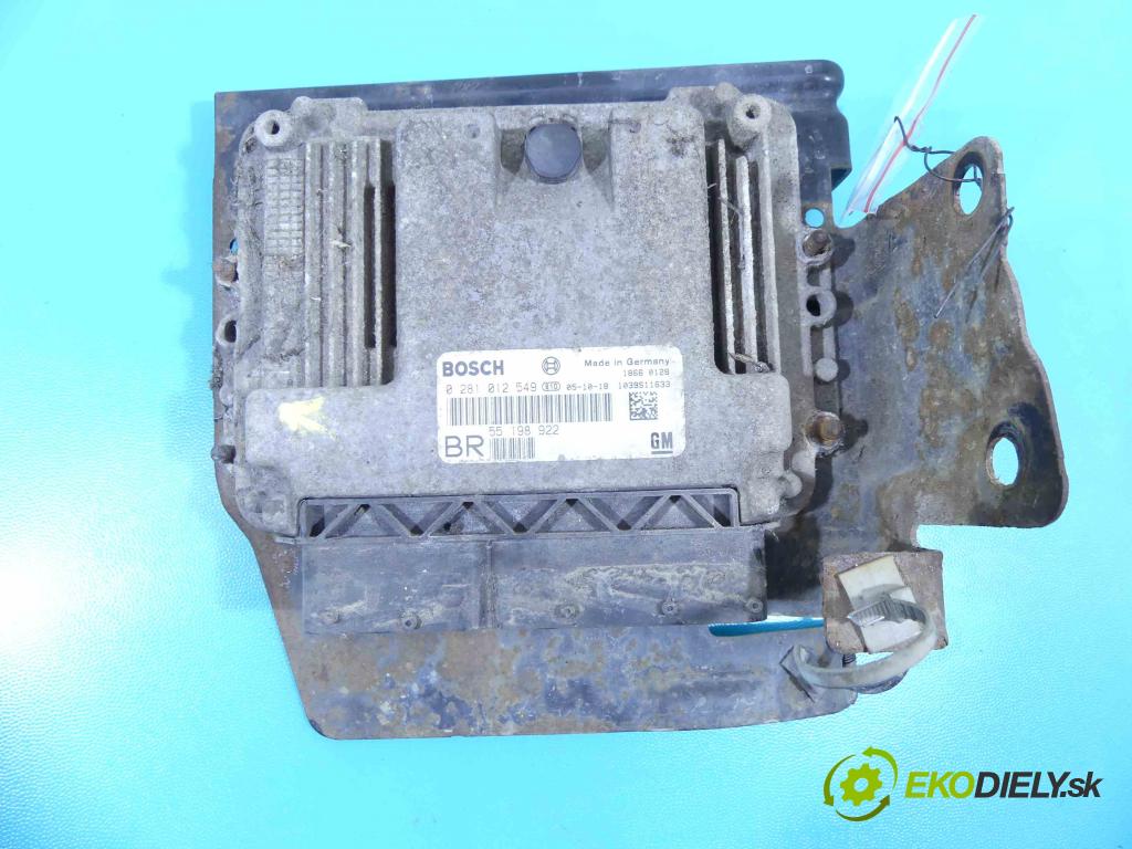 Opel Zafira B 2005-2014 1.9 cdti 120 hp manual 88 kW 1910 cm3 5- řídící jednotka motoru 0281012549