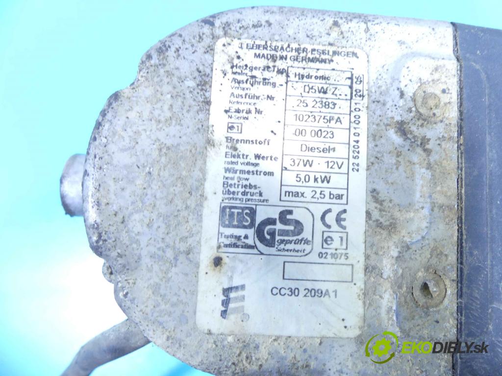 Mazda 5  2005-2010 2.0 citd 110 hp manual 81 kW 1998 cm3 5- Webasto 252383 (Webasto ohřívače)