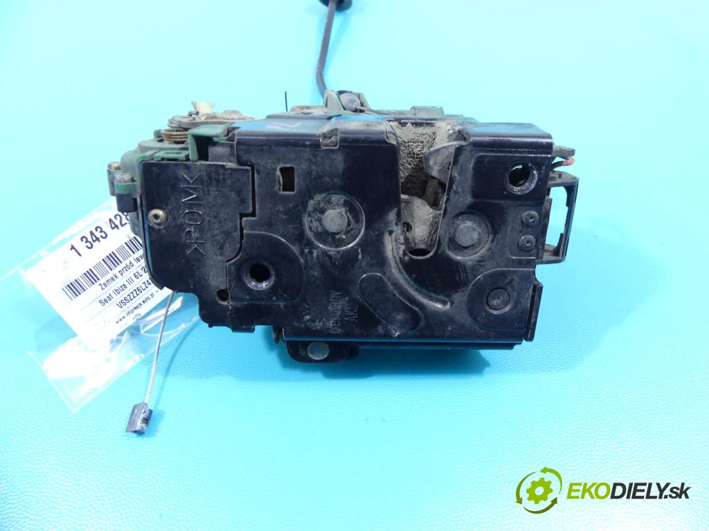 Seat Ibiza III 6L 2002-2008 1.4 tdi 75 hp manual 55 kW 1422 cm3 5- zámek přední levý C3B1837015AM