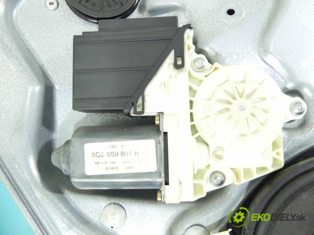 Seat Ibiza III 6L 2002-2008 1.4 tdi 75 hp manual 55 kW 1422 cm3 5- mechanismus stahování přední pravý 6Q2959801A