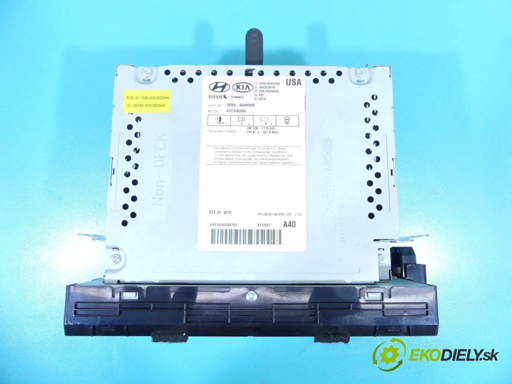 Kia Optima IV 2015-2020 2.0 16V 156 HP automatic 115 kW 1999 cm3 4- Radio originál 96560-A8400WK