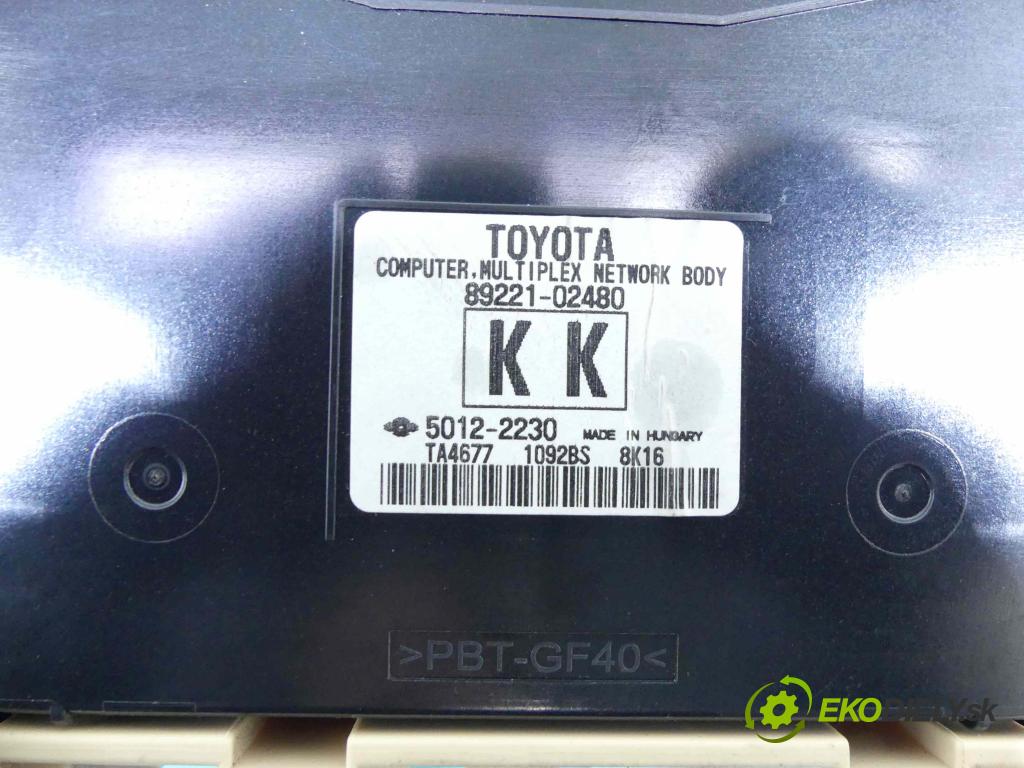 Toyota Auris II 2012-2018 1.6 16V 132  HP manual 97 kW 1598 cm3 5- modul riadiaca jednotka 89221-02480 (Ostatné)