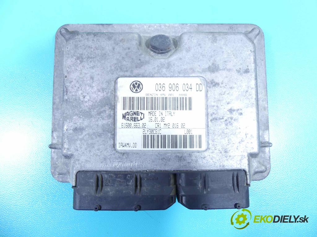 Vw Polo IV 9N 2001-2009 1.4 16V 75 hp manual 55 kW 1390 cm3 5- řídící jednotka motoru 036906034DD
