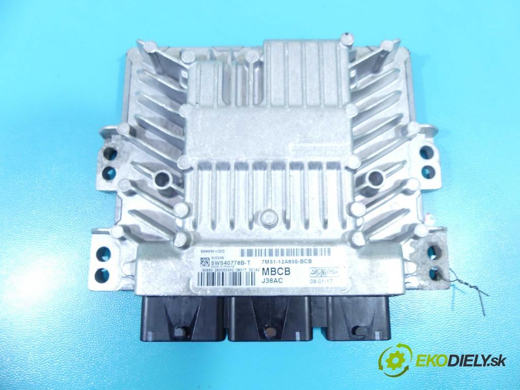 Ford Focus Mk2 2004-2011 1.8 tdci 116 hp manual 85 kW 1753 cm3 5- řídící jednotka motoru 7M51-12A650-BCB