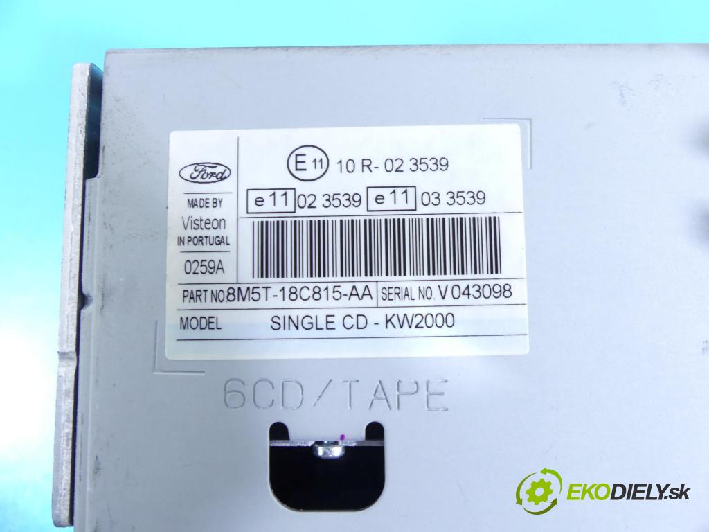 Ford Focus Mk2 2004-2011 1.8 tdci 116 HP manual 85 kW 1753 cm3 5- Radio originál 8M5T-18C815-AA