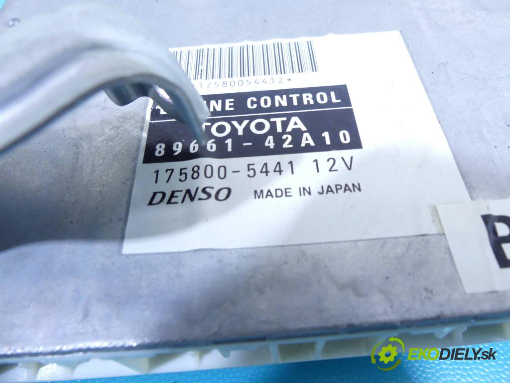 Toyota Rav4 II 2000-2005 2.0 D4D 116 hp manual 85 kW 1995 cm3 5- řídící jednotka motoru 89661-42A10