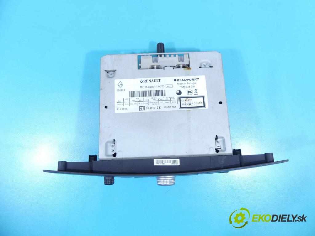 Renault Laguna III 2007-2015 2.0 16V 140 HP manual 103 kW 1997 cm3 5- Radio originál 281156980R