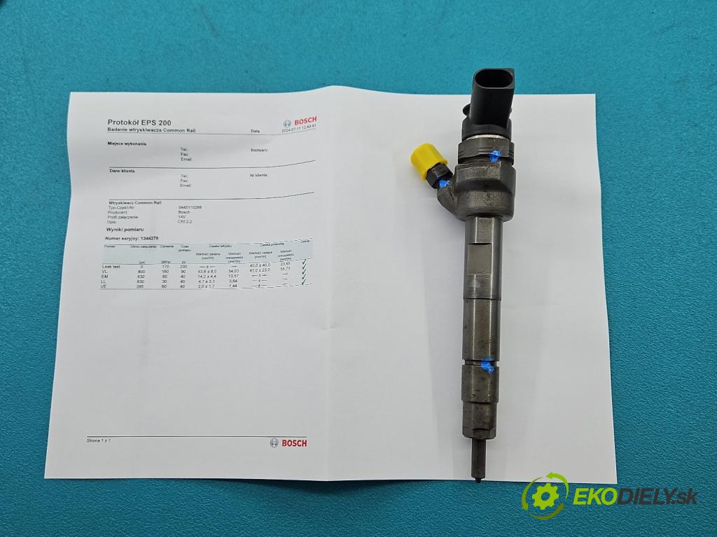 Bmw X1 E84 2009-2015 2.0d 136 HP manual 100 kW 1995 cm3 5- vstrek 0445110289 (Vstrekovače)