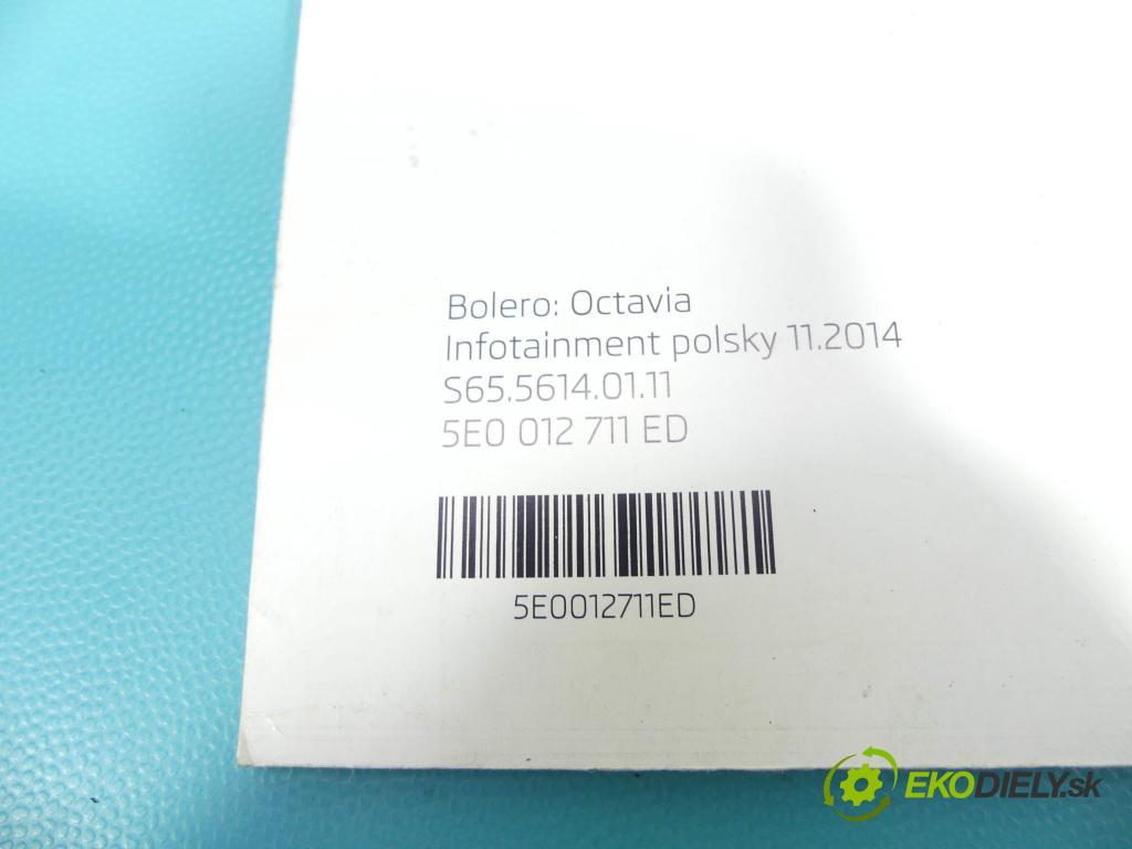 Skoda Octavia III 2013- 1.4 tsi 140 hp manual 103 kW 1395 cm3 5- Návod