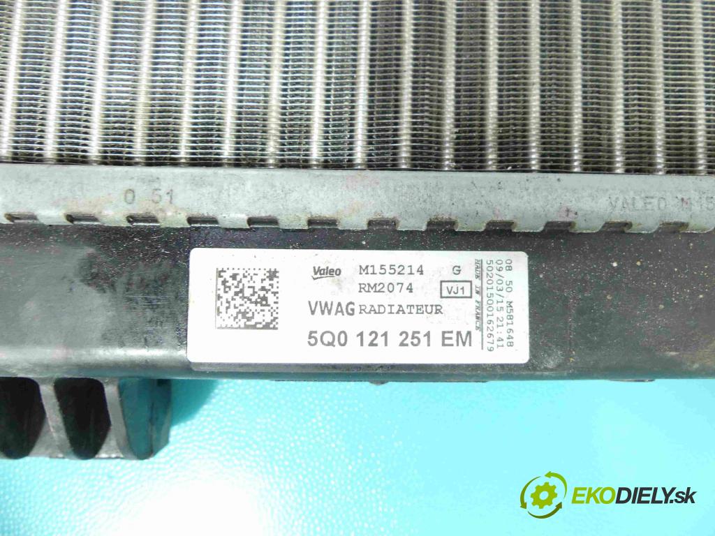 Skoda Octavia III 2013- 1.4 tsi 140 HP manual 103 kW 1395 cm3 5- chladič voda: 5Q0121251EM (Chladiče vody)