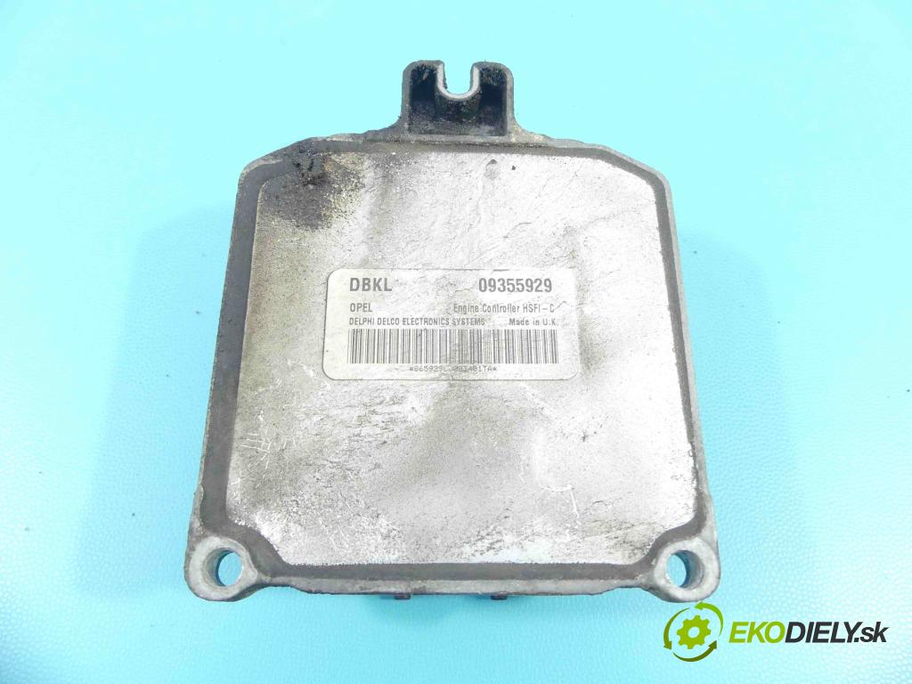 Opel Astra II 1998-2009 1.6 16V 101 hp manual 74 kW 1598 cm3 5- řídící jednotka motoru 09355929