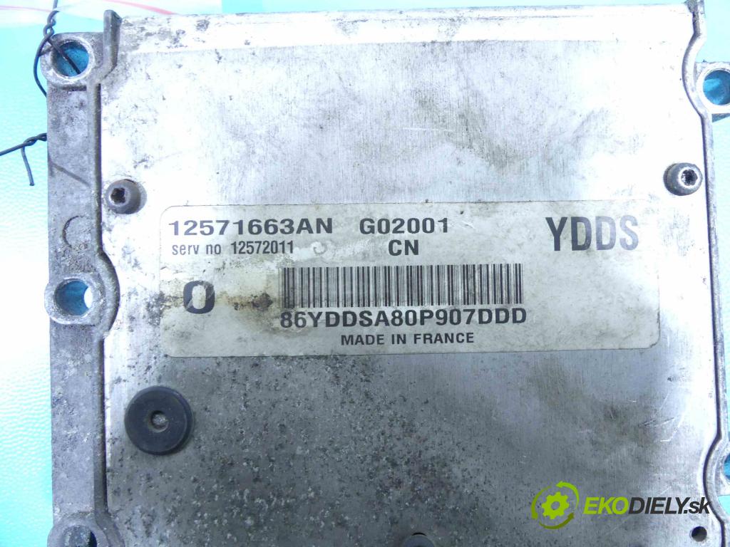 Opel Vectra C 2002-2008 2.2 16V 147 hp manual 108 kW 2198 cm3 5- řídící jednotka motoru 12571663AN