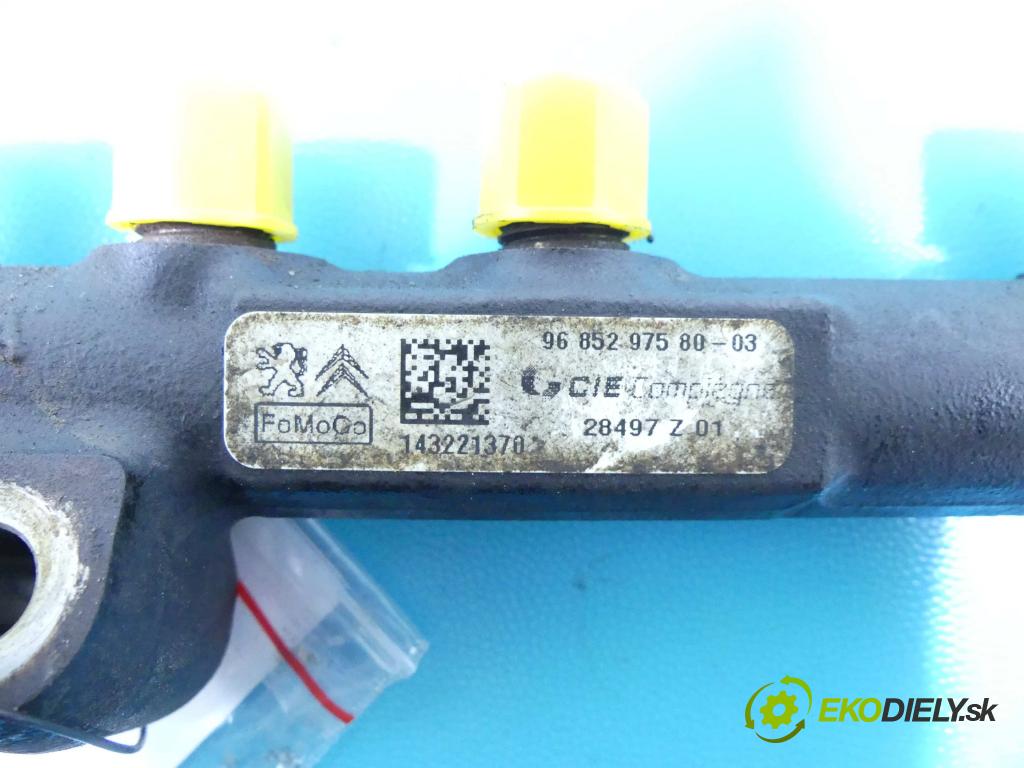 Citroen C3 II 2009-2016 1.4 hdi 68 HP manual 50 kW 1398 cm3 5- lišta vstrekovacia 9685297580 (Vstrekovacie lišty)