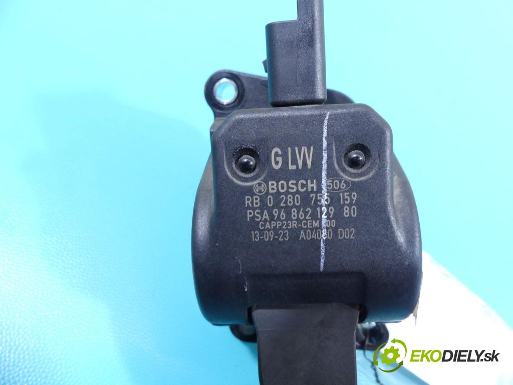 Peugeot 508 2010-2018 1.6 hdi 114 HP manual 84 kW 1560 cm3 4- pedále 0280755159 (Pedále)