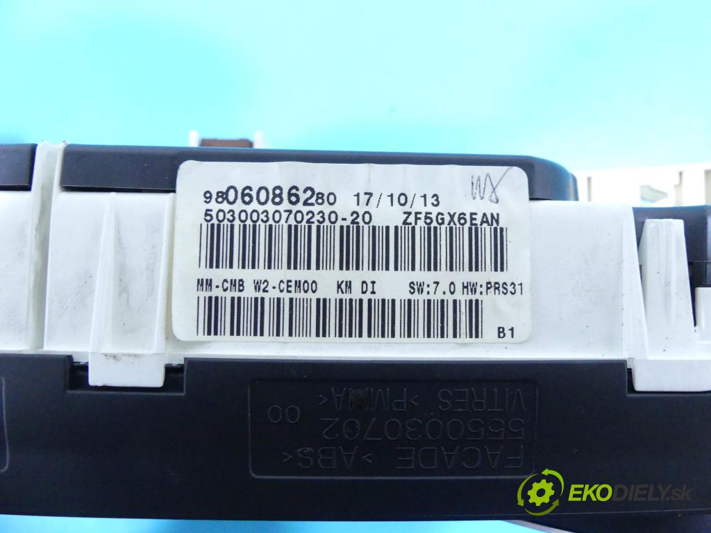 Peugeot 508 2010-2018 1.6 hdi 114 HP manual 84 kW 1560 cm3 4- prístrojovka/ budíky 9806086280 (Prístrojové dosky, displeje)