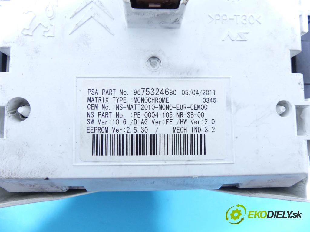Peugeot 508 2010-2018 1.6 hdi 114 HP manual 84 kW 1560 cm3 4- prístrojovka/ budíky 9806086280 (Prístrojové dosky, displeje)