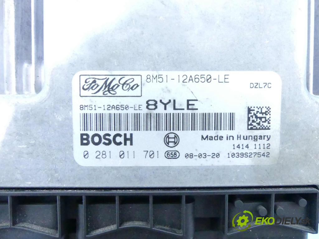 Ford Focus Mk2 2004-2011 1.6 tdci 90 hp manual 66 kW 1560 cm3 5- řídící jednotka motoru 8M51-12A650-LE