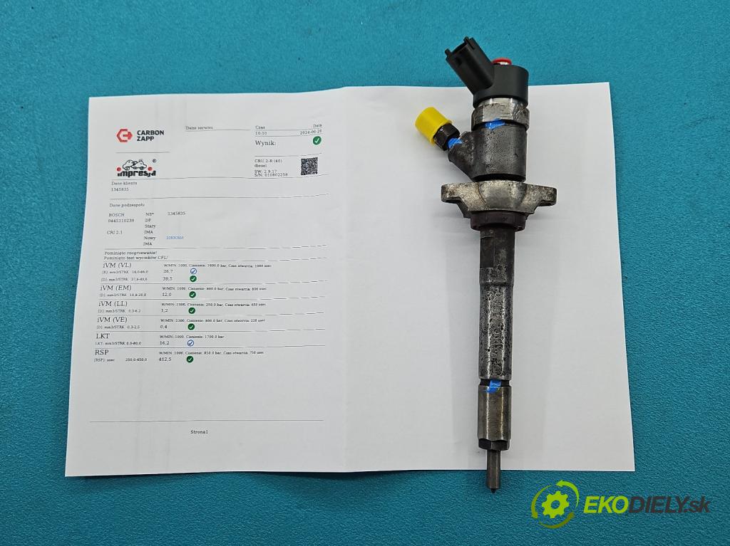 Citroen C4 I 2004-2011 1.6 hdi 90 HP manual 66 kW 1560 cm3 5- vstrek 0445110239 (Vstrekovače)