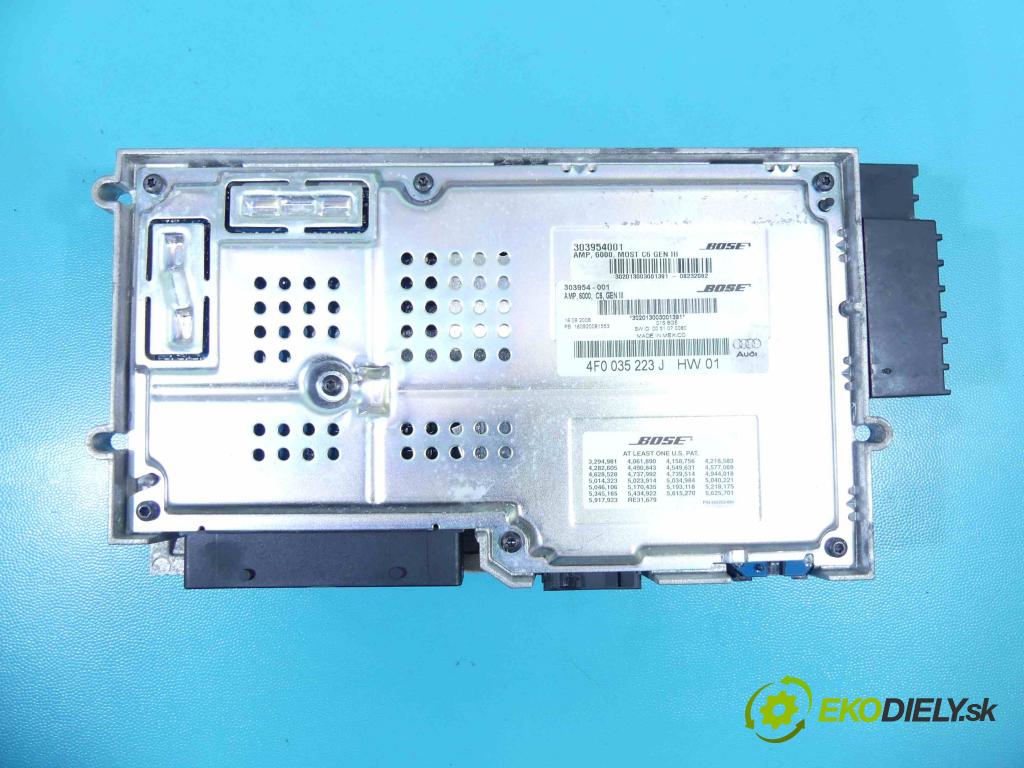 Audi A6 C6 2004-2011 3.0 V6 TFSI automatic 213 kW 2995 cm3 4- Zesilovač: 4F0035223J (Zosilňovače)