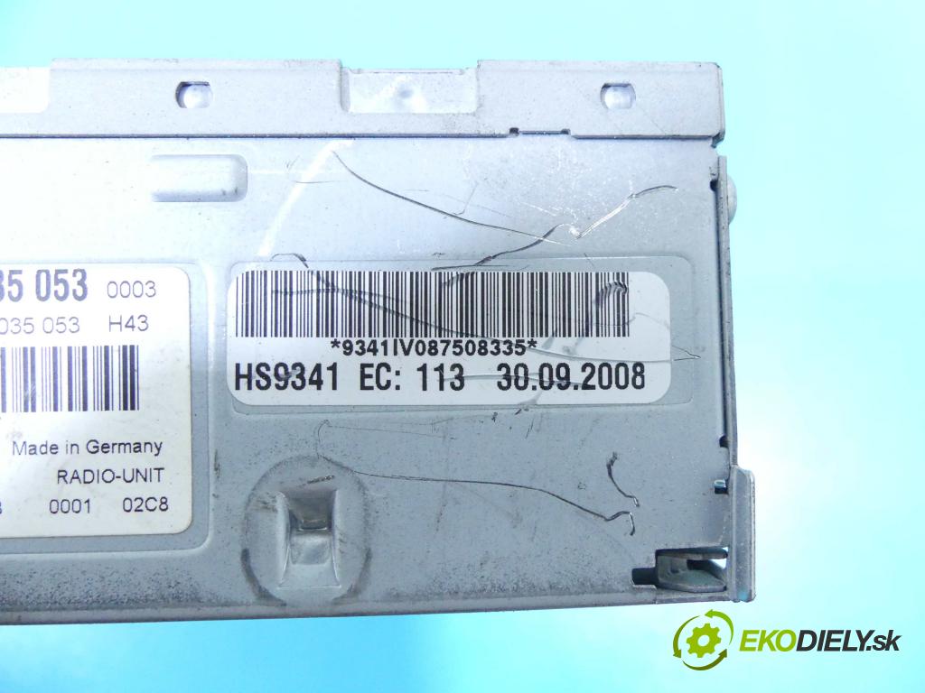 Audi A6 C6 2004-2011 3.0 V6 TFSI automatic 213 kW 2995 cm3 4- Radio továrna: 4F0035053