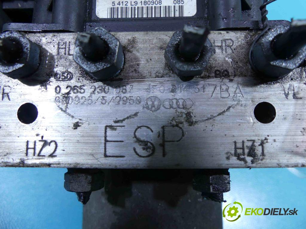 Audi A6 C6 2004-2011 3.0 V6 TFSI automatic 213 kW 2995 cm3 4- čerpadlo abs 0265950857 (Pumpy ABS)