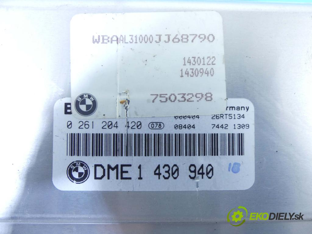 Bmw 3 E46 1998-2007 1.9 118 hp manual 87 kW 1895 cm3 4- řídící jednotka motoru 0261204420