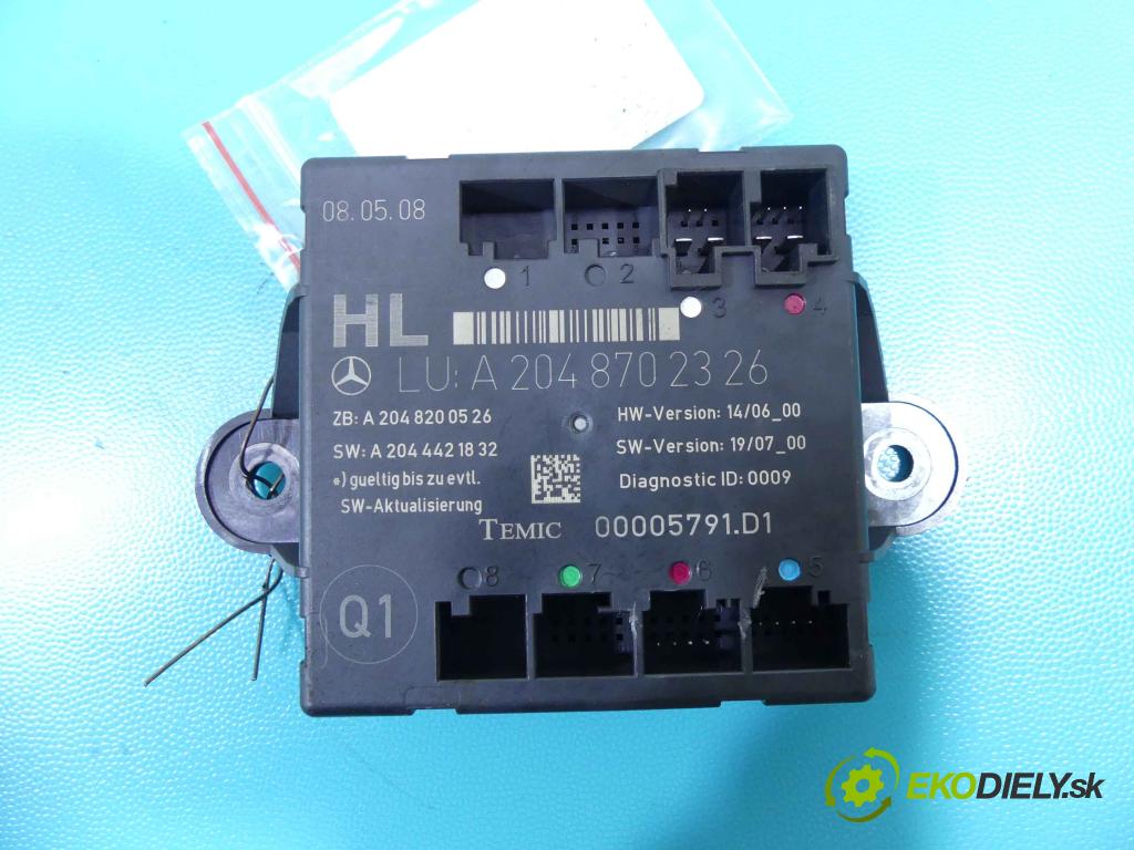 Mercedes C W204 2007-2014 2,2.0 CDI 170 HP automatic 125 kW 2148 cm3 4- modul riadiaca jednotka A2048702326 (Ostatné)