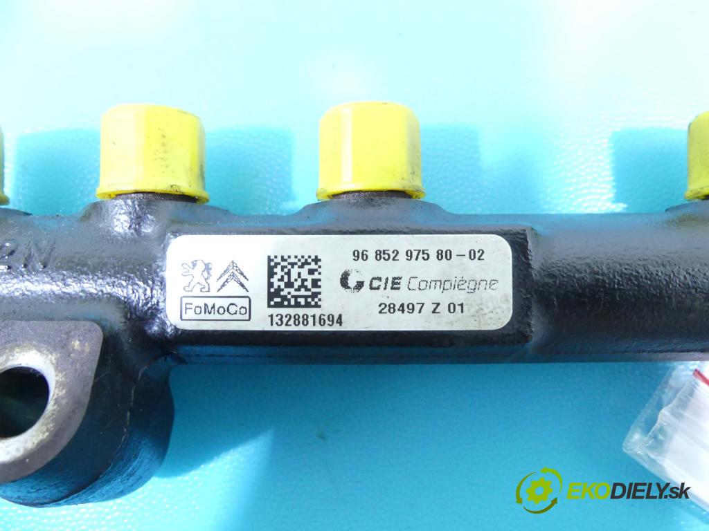 Peugeot 508 2010-2018 1.6 hdi 114 HP manual 84 kW 1560 cm3 4- lišta vstrekovacia 9685297580 (Vstrekovacie lišty)