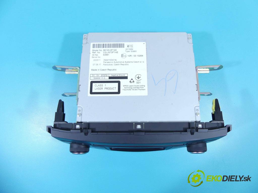 Toyota Verso 2009-2018 1.6 16V 132  HP manual 97 kW 1598 cm3 5- Radio originál 86120-0F140