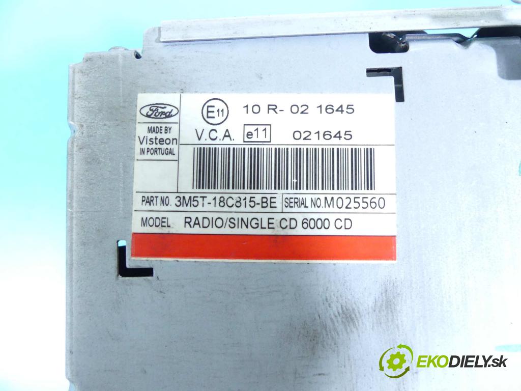 Ford C-Max I 2003-2010 1.8 16V 120 HP manual 88 kW 1798 cm3 5- Radio originál 3M5T-18C815-BE