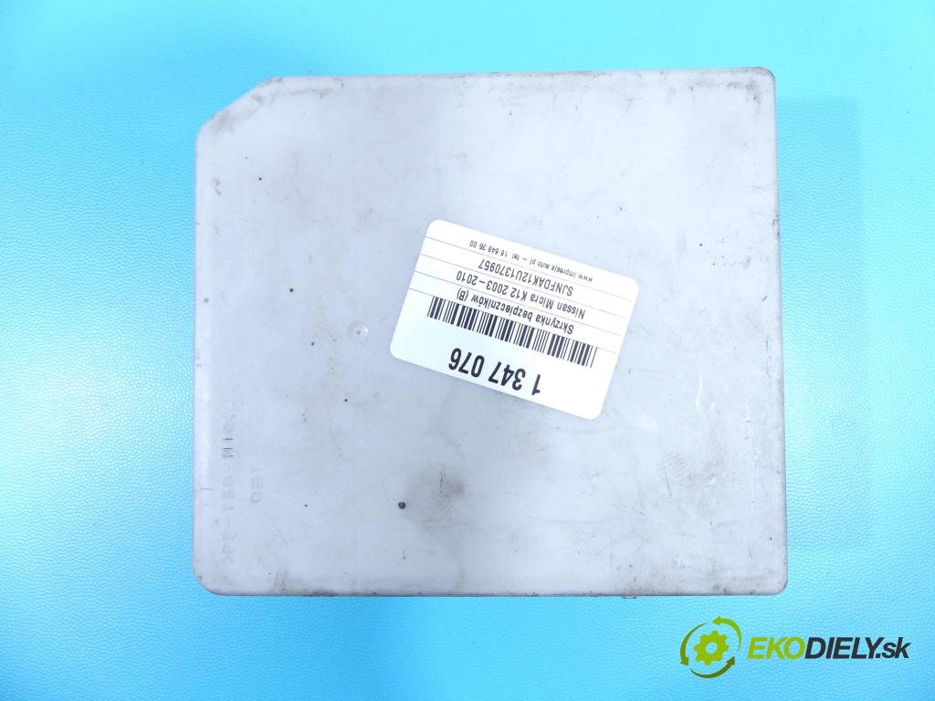 Nissan Micra K12 2003-2010 1.5 dci 65 hp manual 48 kW 1461 cm3 5- skříňka pojistková 284B7AX620 (Pojistkové skříňky)