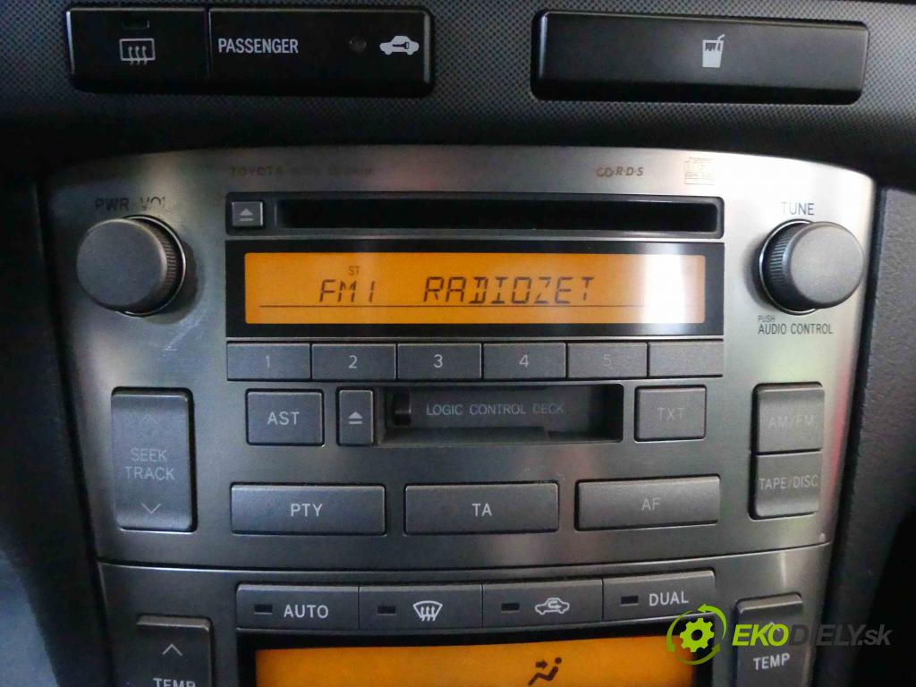 Toyota Avensis II T25 2003-2008 2.0 D4D 116 HP manual 85 kW 1995 cm3 5- Radio originál 86120-05080