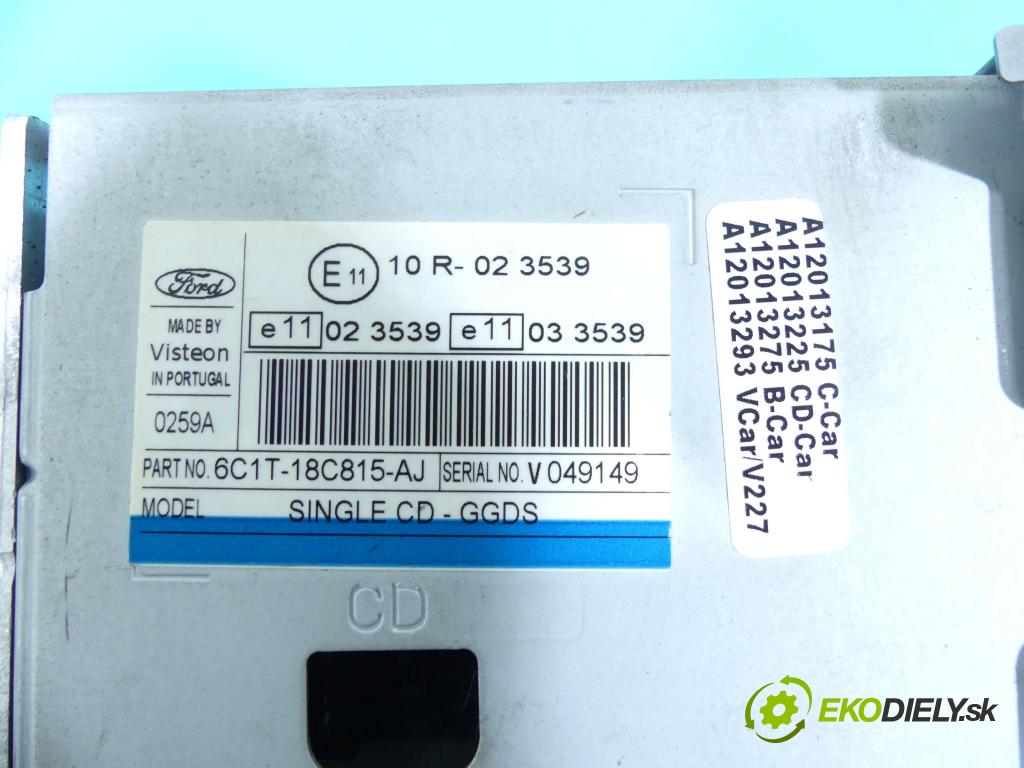 Ford Transit 2006-2013 2.2 tdci 110 HP manual 81 kW 2198 cm3 5- Radio originál 6C1T-18C815-AJ