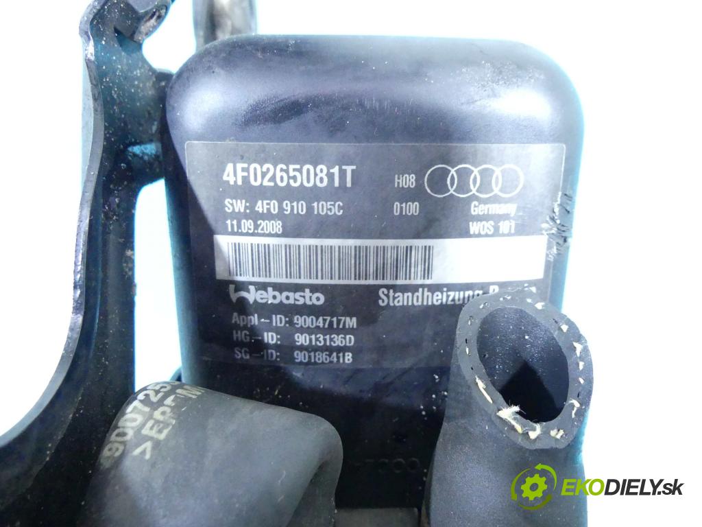 Audi A6 C6 2004-2011 3.0 V6 TFSI automatic 213 kW 2995 cm3 4- Webasto 4F0265081T (Webasto ohřívače)