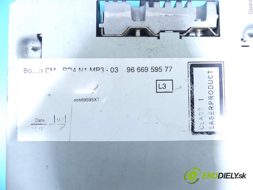 Citroen C4 Grand picasso I 2006-2013 1.6 hdi 109 HP manual 80 kW 1560 cm3 5- Radio originál 9666959577
