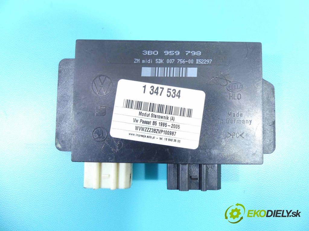 Vw Passat B5 1995-2005 1.8 T 150 HP manual 110 kW 1781 cm3 4- modul riadiaca jednotka 3B0959798 (Ostatné)