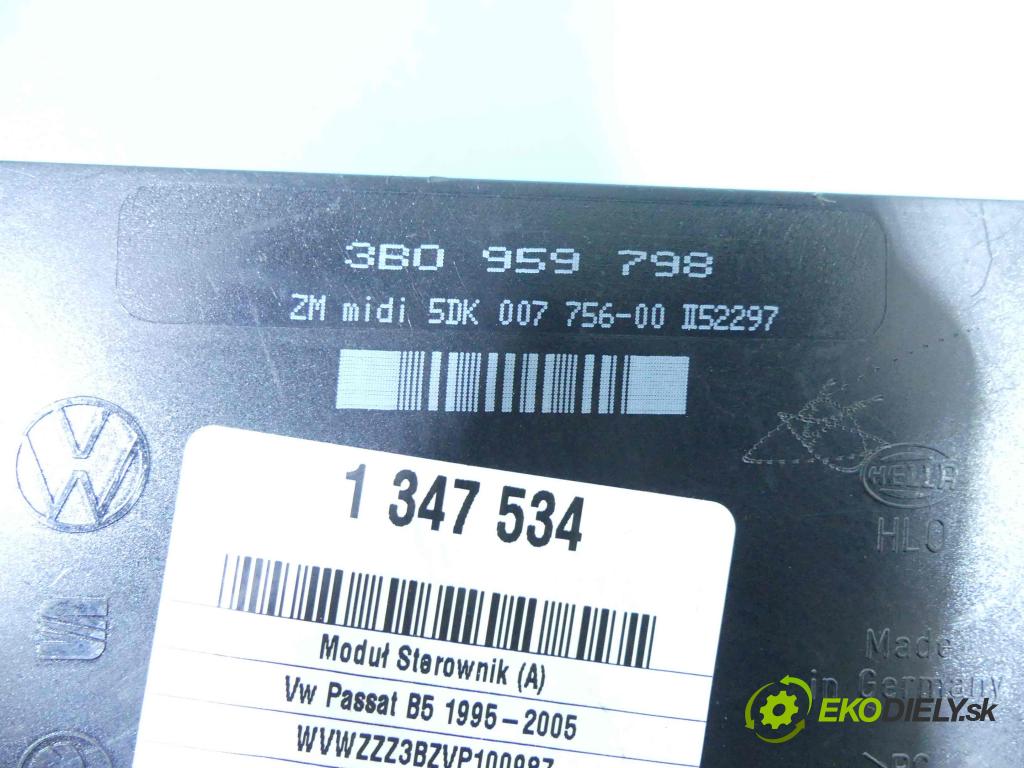 Vw Passat B5 1995-2005 1.8 T 150 HP manual 110 kW 1781 cm3 4- modul riadiaca jednotka 3B0959798 (Ostatné)