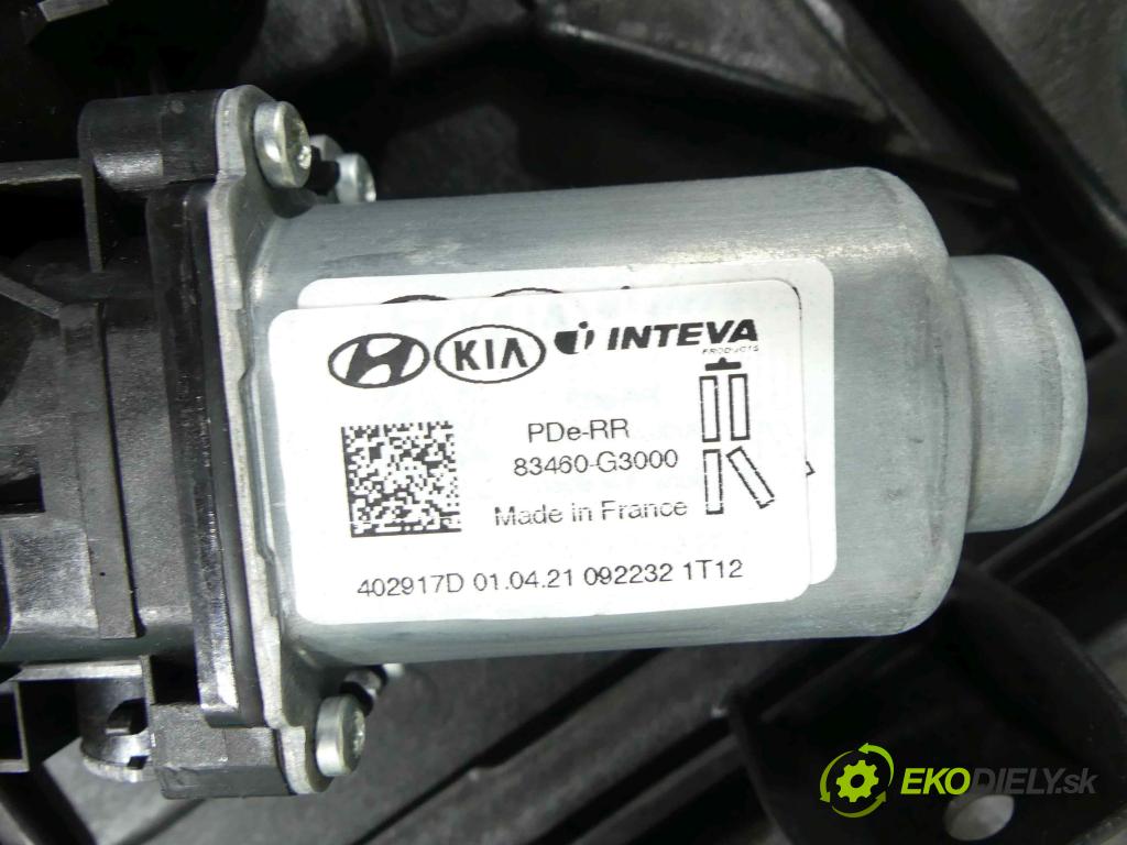 Hyundai I30 III 2016- 1.5 DPI 16V 110 hp manual 80,9 kW 1498 cm3 5- mechanismus stahování zadní pravý 83480-G4020