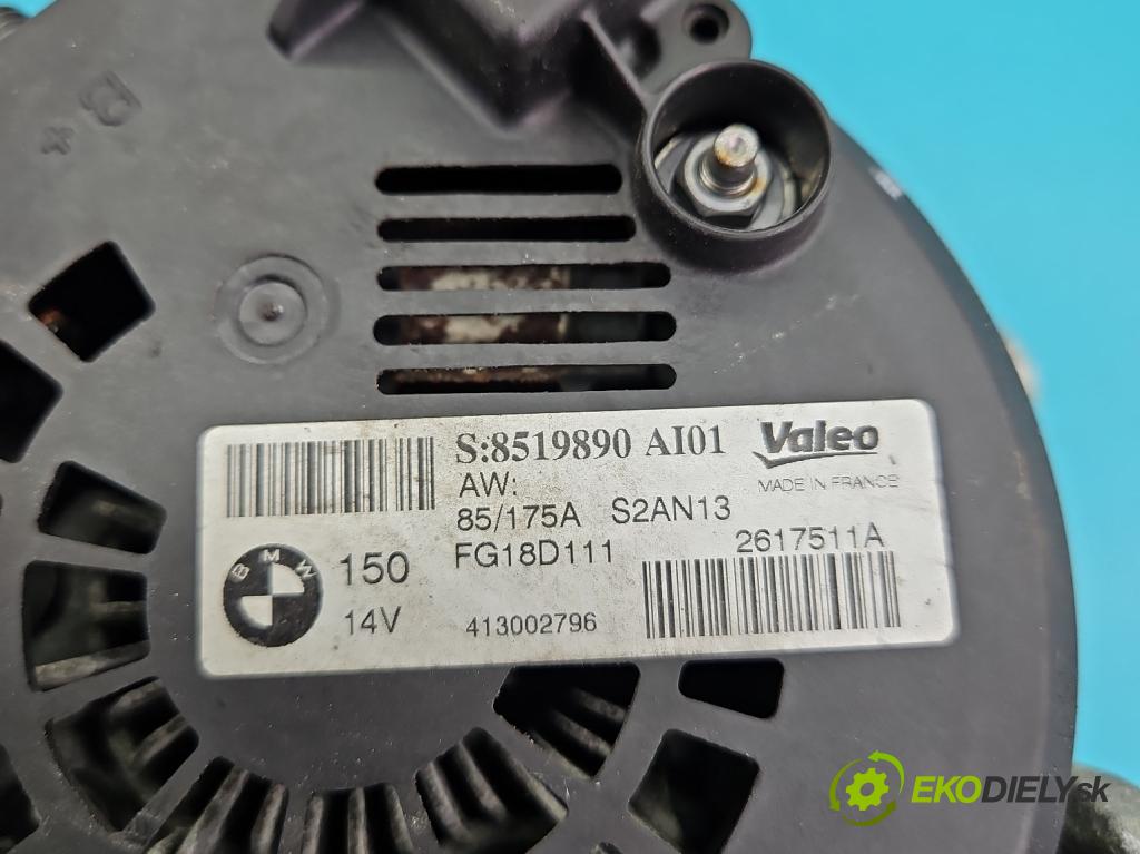 Bmw 1 F20 2011-2019 2.0d 116 hp manual 85 kW 1995 cm3 5- Alternator 8519890 (Alternátor)