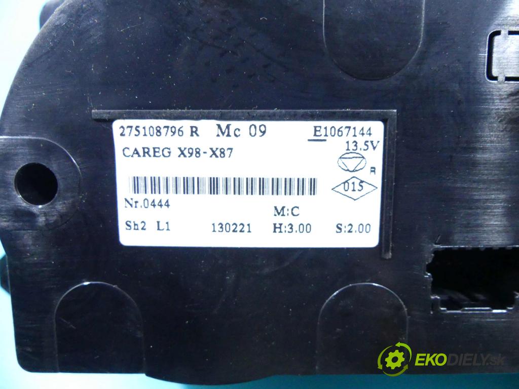 Renault Clio IV 2012-2019 1.5 dci 90 HP manual 66 kW 1461 cm3 5- panel kúrenia 275108796R