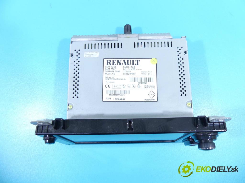 Renault Clio IV 2012-2019 1.5 dci 90 HP manual 66 kW 1461 cm3 5- Radio originál 281152928R